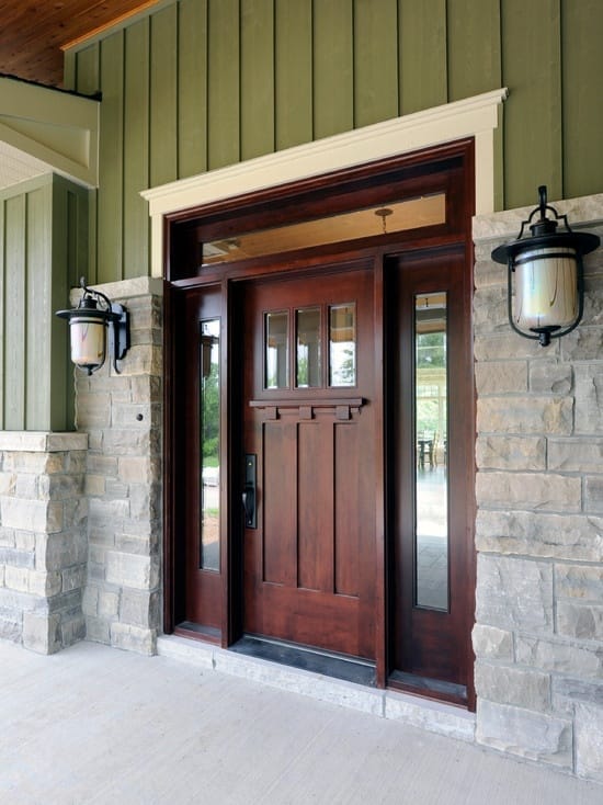 Wooden entry doors